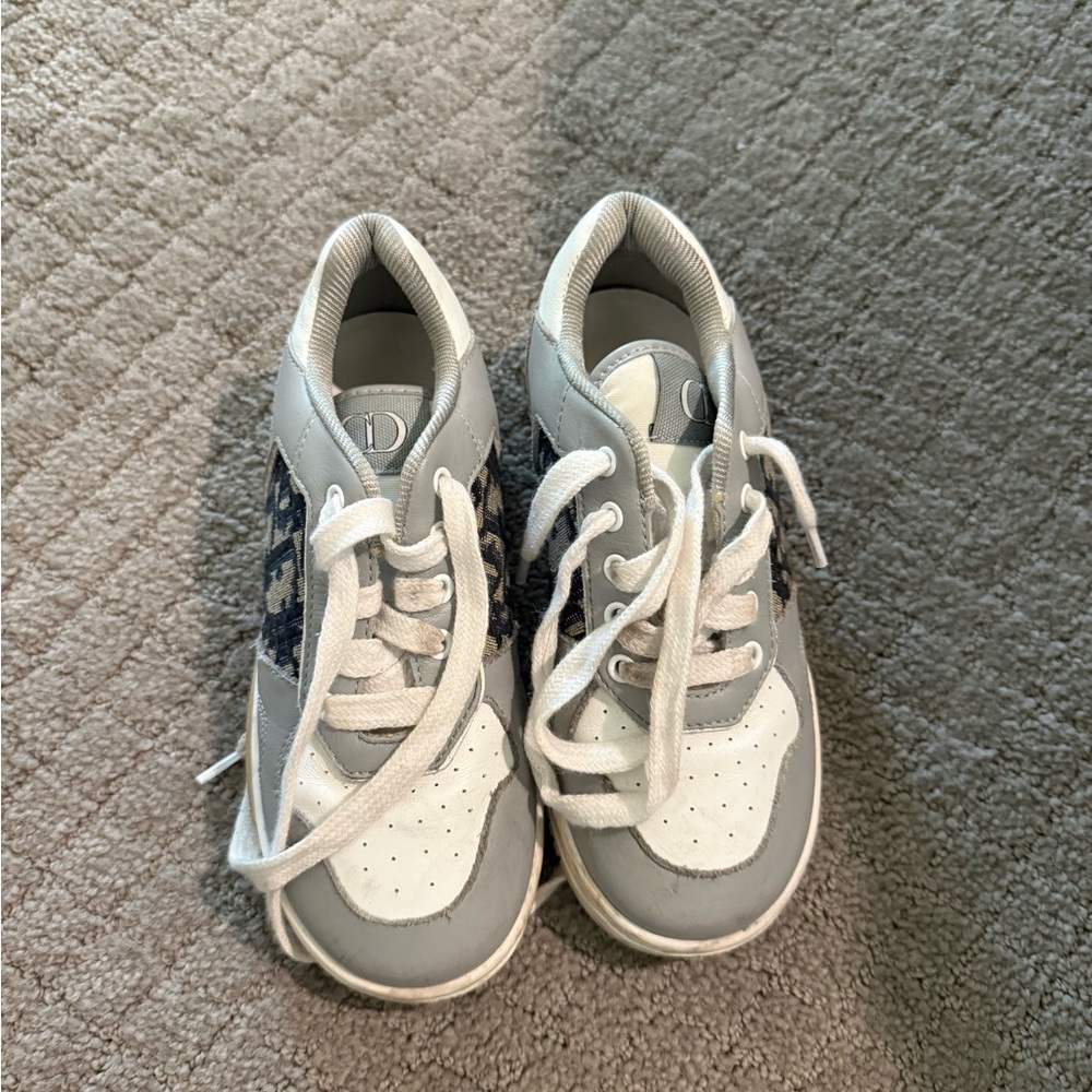 Dior Kids blue and White Sneakers